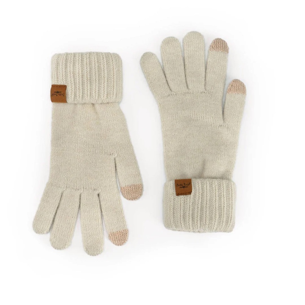 Britt's Knits Cozy Knit Gloves in Beige